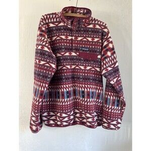 PATAGONIA Synchilla Lightweight Kuta Klash Aztec Snap-T Fleece Pullover Large
